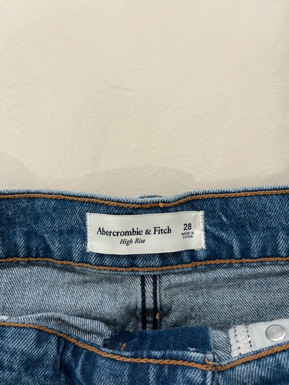 Abercrombie & Fitch Blue Denim Mini Skirt with Silver Studs - Picture 3 of 4